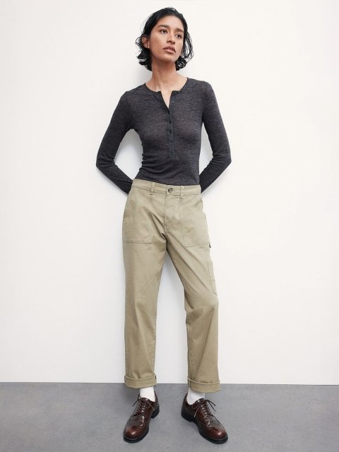 H&M Fine-Knit Henley Top