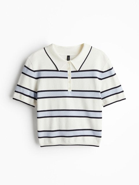H&M Fine- Knit Polo Shirt