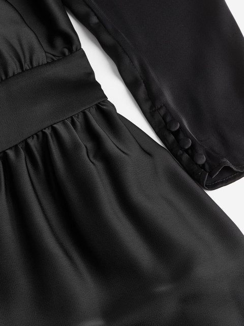 H&M Fitted Satin Dress