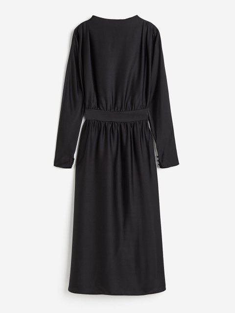 H&M Fitted Satin Dress