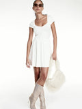 H&M Flared-Skirt Ribbed Dress