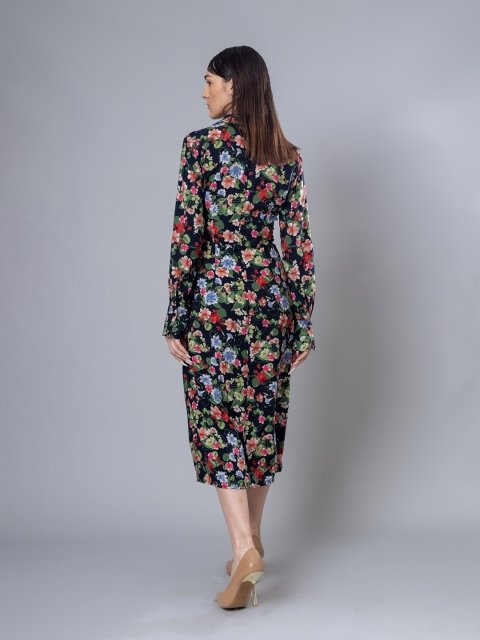 H&M Floral Print Gathered Dress