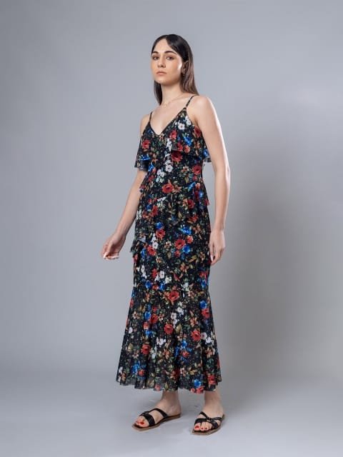 H&M Floral Printed Strapy Dress