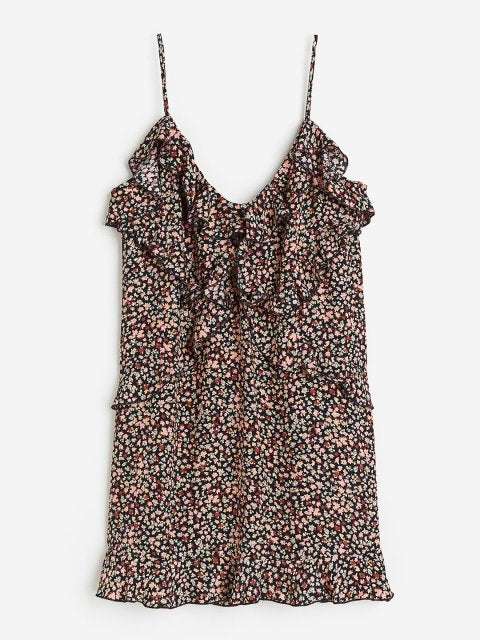 H&M Flounce-Detail Mini Dress