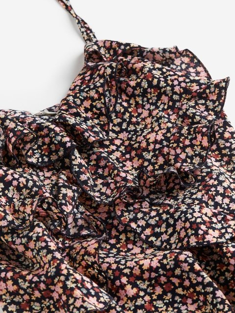 H&M Flounce-Detail Mini Dress