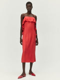 H&M Flounce-Trimmed Slip Dress