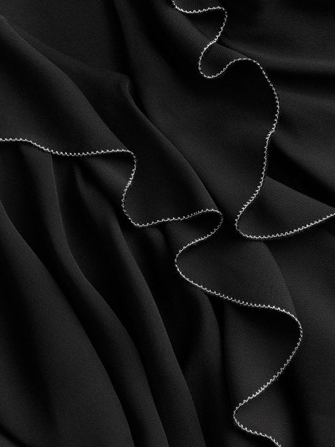 H&M Flounce-Trimmed Viscose Dress