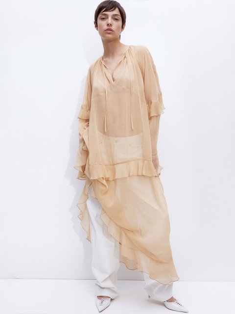 H&M Flounced Chiffon Dresses