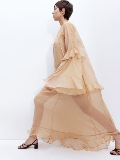 H&M Flounced Chiffon Dresses