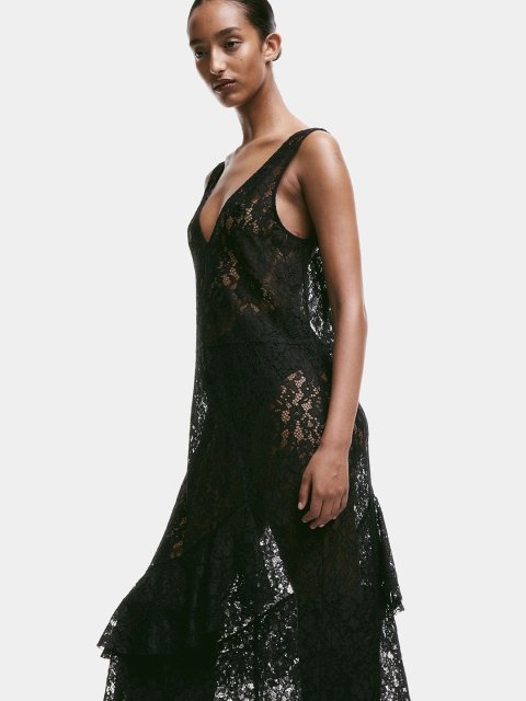 H&M Flounced Lace Dress