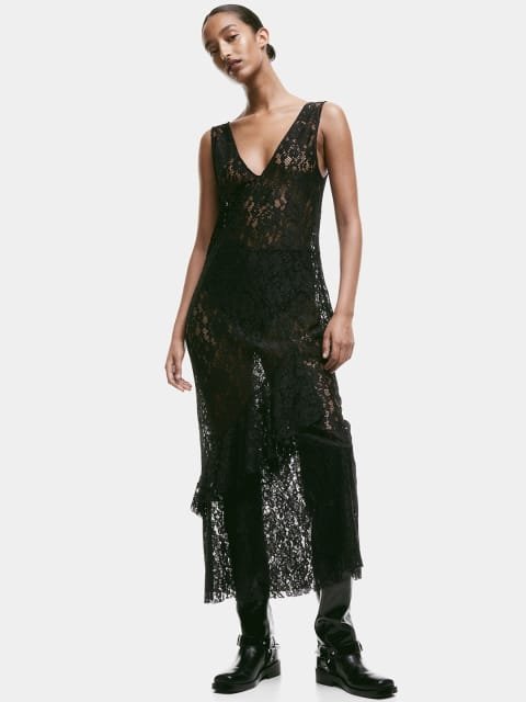 H&M Flounced Lace Dress