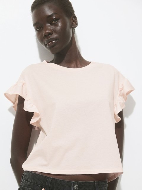 H&M Frill-Trim Cotton Top