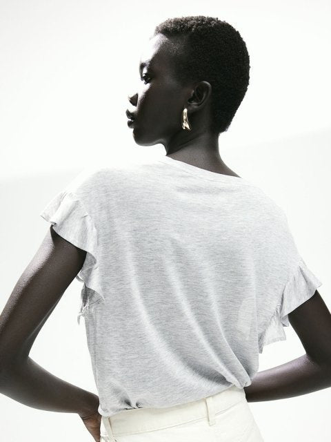 H&M Frill-Trim Cotton Top