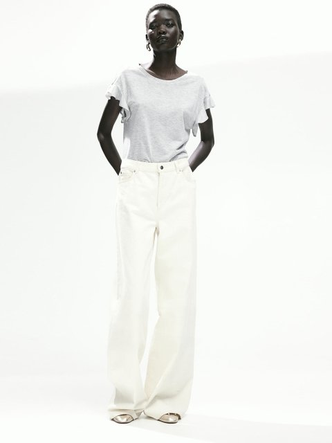 H&M Frill-Trim Cotton Top
