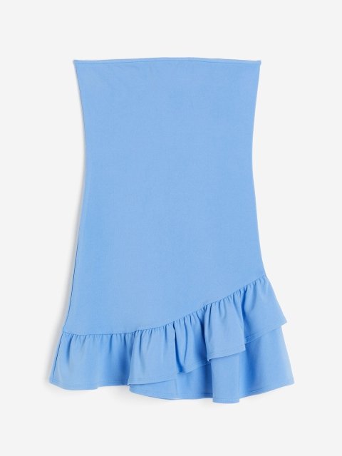 H&M Frill-Trimmed Bandeau Dress