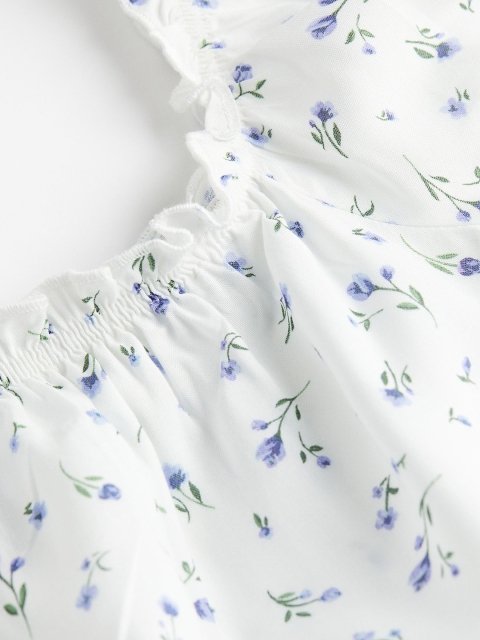 H&M Frill-Trimmed Off-The-Shoulder Blouse