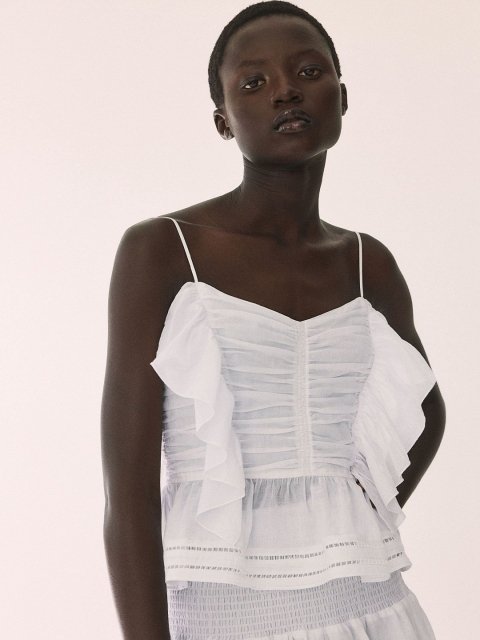 H&M Frill-Trimmed Strappy Top