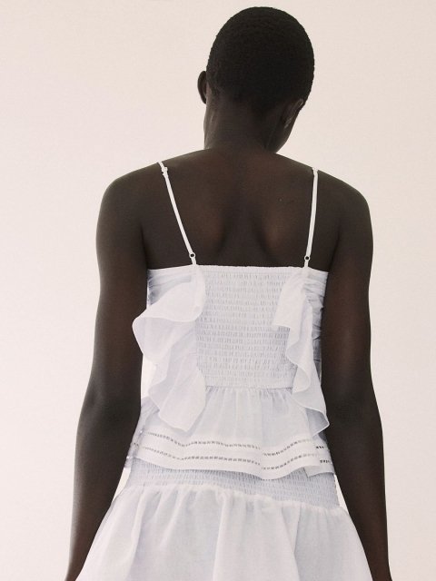 H&M Frill-Trimmed Strappy Top
