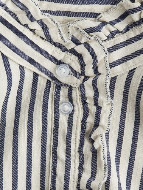 H&M Frill-Trimmed Twill Top