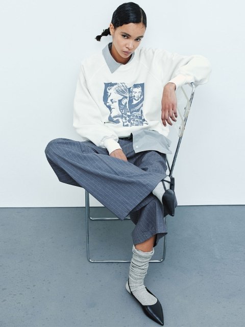 H&M Graphic Printed Sweatshirts