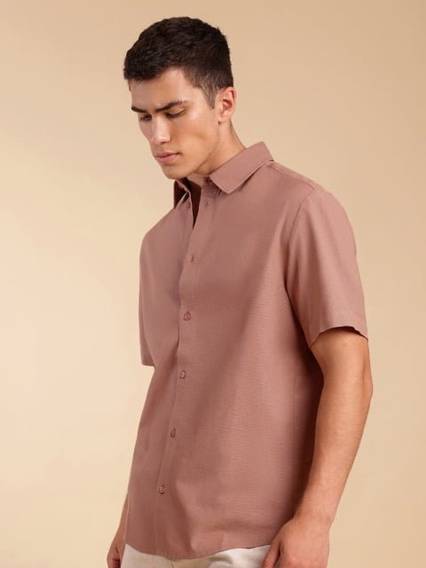 H&M Half Sleeve Linen Blend Shirt