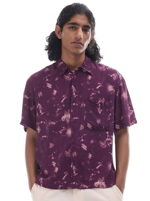 H&M Half Sleeve Tie & Dye Print Shirt