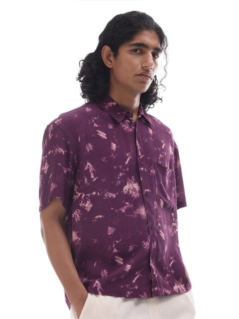 H&M Half Sleeve Tie & Dye Print Shirt
