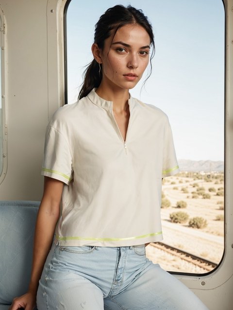 H&M High Neck Polo T-Shirt