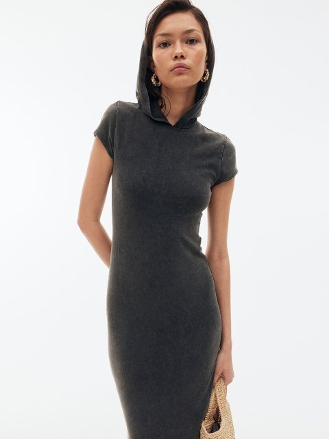 H&M Hooded Bodycon Dress