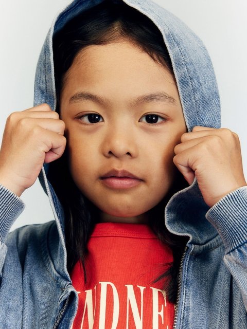 H&M Infants Boys Zip-Through Twill Hoodie Sweatshirts