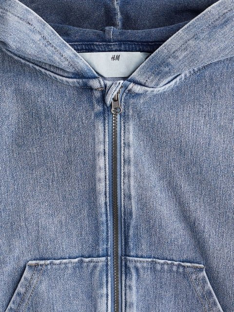 H&M Infants Boys Zip-Through Twill Hoodie Sweatshirts