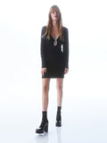 H&M Keyhole-Detail Boucl Dress