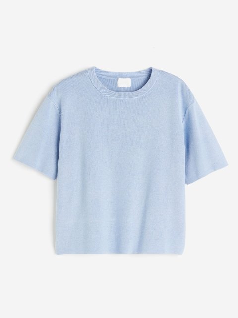 H&M Knitted Round Neck Tops