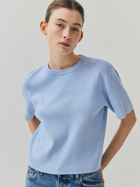 H&M Knitted Round Neck Tops