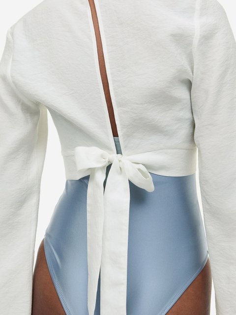 H&M Knot-Detail Modal-Blend Blouse