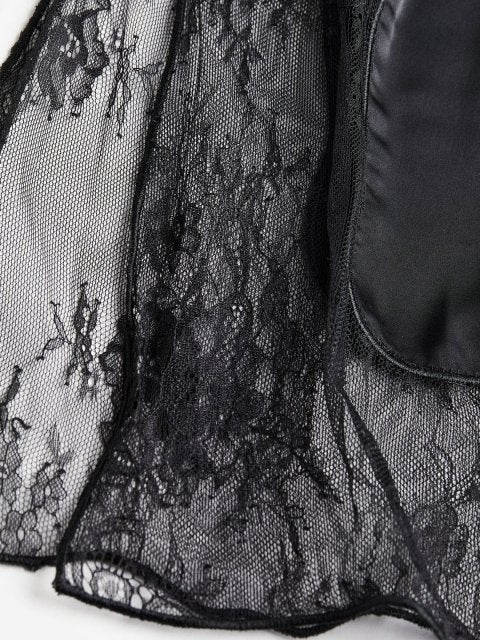 H&M Lace-Detail Satin Slip Dress