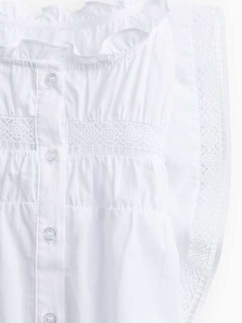 H&M Lace-Inset Butterfly-Sleeved Blouse