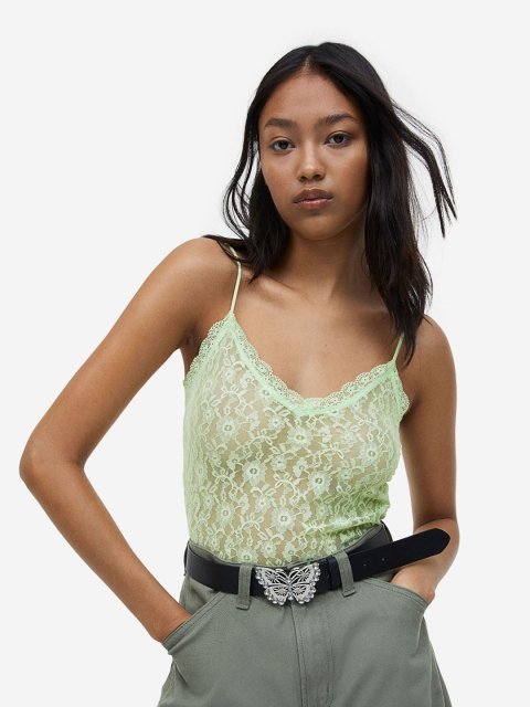 H&M Lace Strappy Top