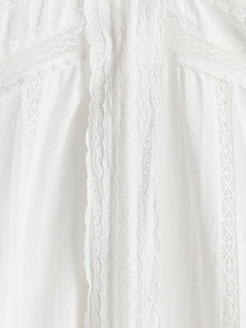 H&M Lace-Trimmed Cotton Dress