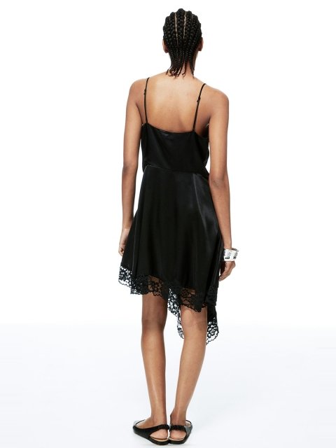 H&M Lace Trimmed satin dress