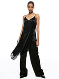 H&M Lace Trimmed satin dress