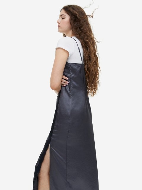 H&M Lace-Trimmed Satin Slip Dresses