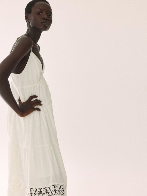 H&M Lace-Trimmed Strappy Dress