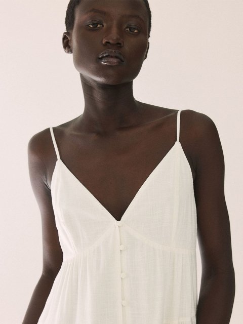 H&M Lace-Trimmed Strappy Dress
