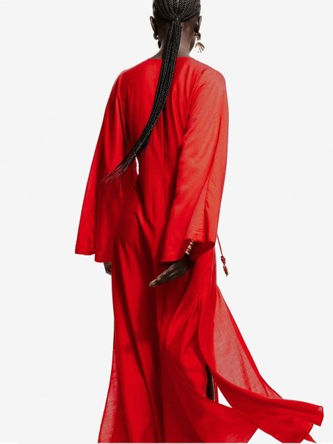 H&M Lace-up kaftan dress