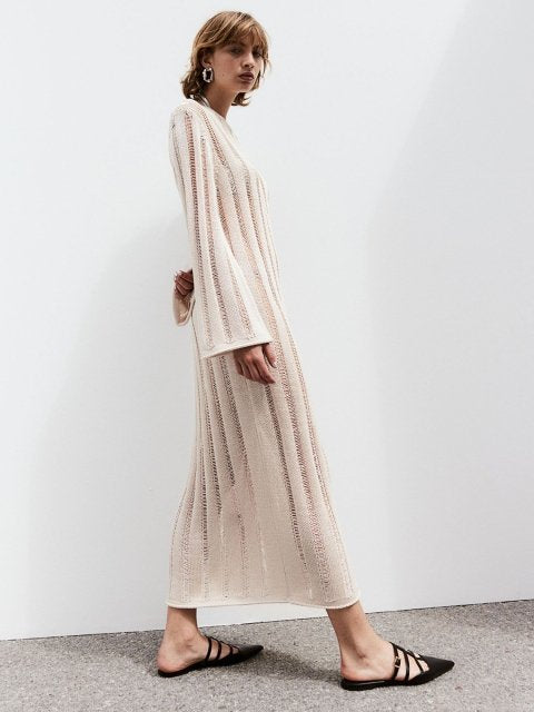 H&M Ladder- Stitch- Look Knitted Dress