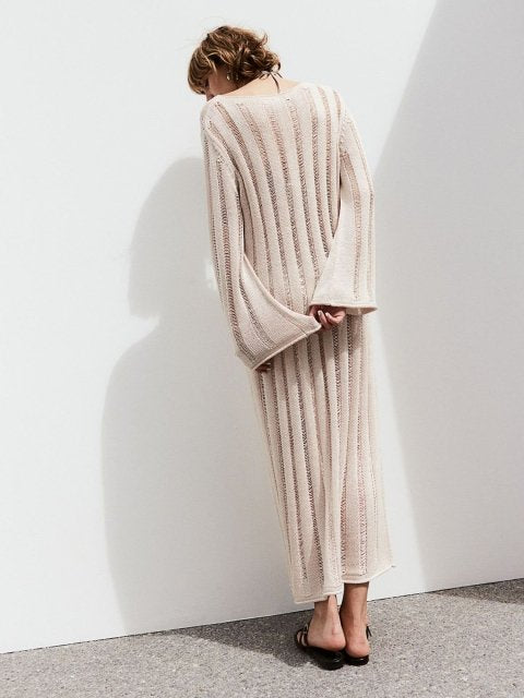 H&M Ladder- Stitch- Look Knitted Dress