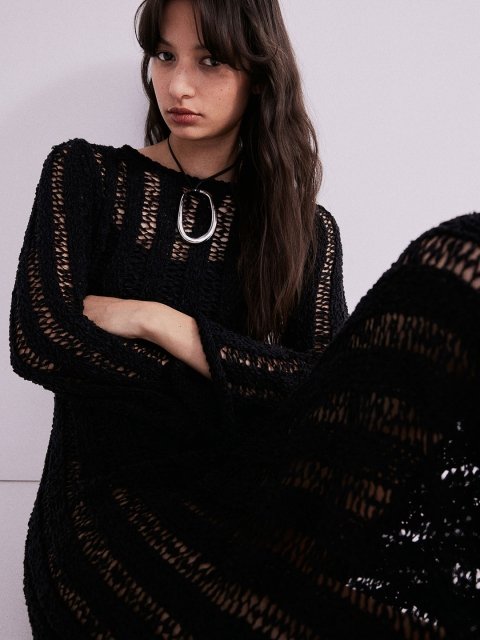 H&M Ladder Stitch Look Knitted Dress