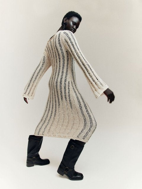 H&M Ladder-Stitch-Look Knitted Dress