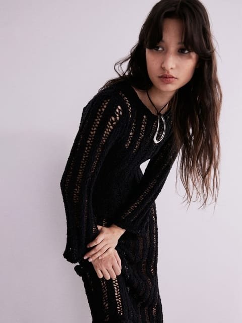 H&M Ladder Stitch Look Knitted Dress